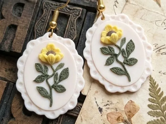 Vintage Floral Earrings
