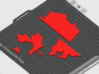Flag Map of Canada - Red Parts