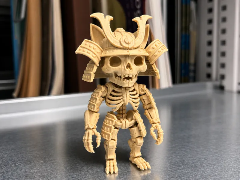Cat Samurai Skeleton