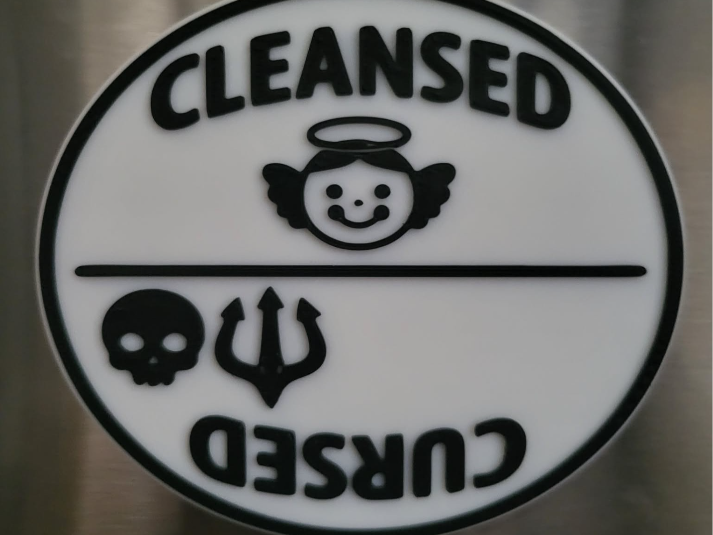 Cleansed/ Cursed Dishwasher Magnet