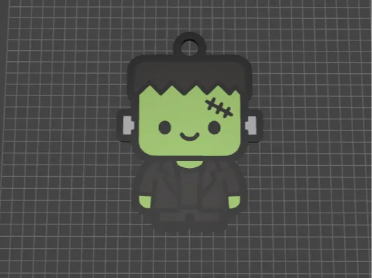 Cute Frankenstein Keychain Charm