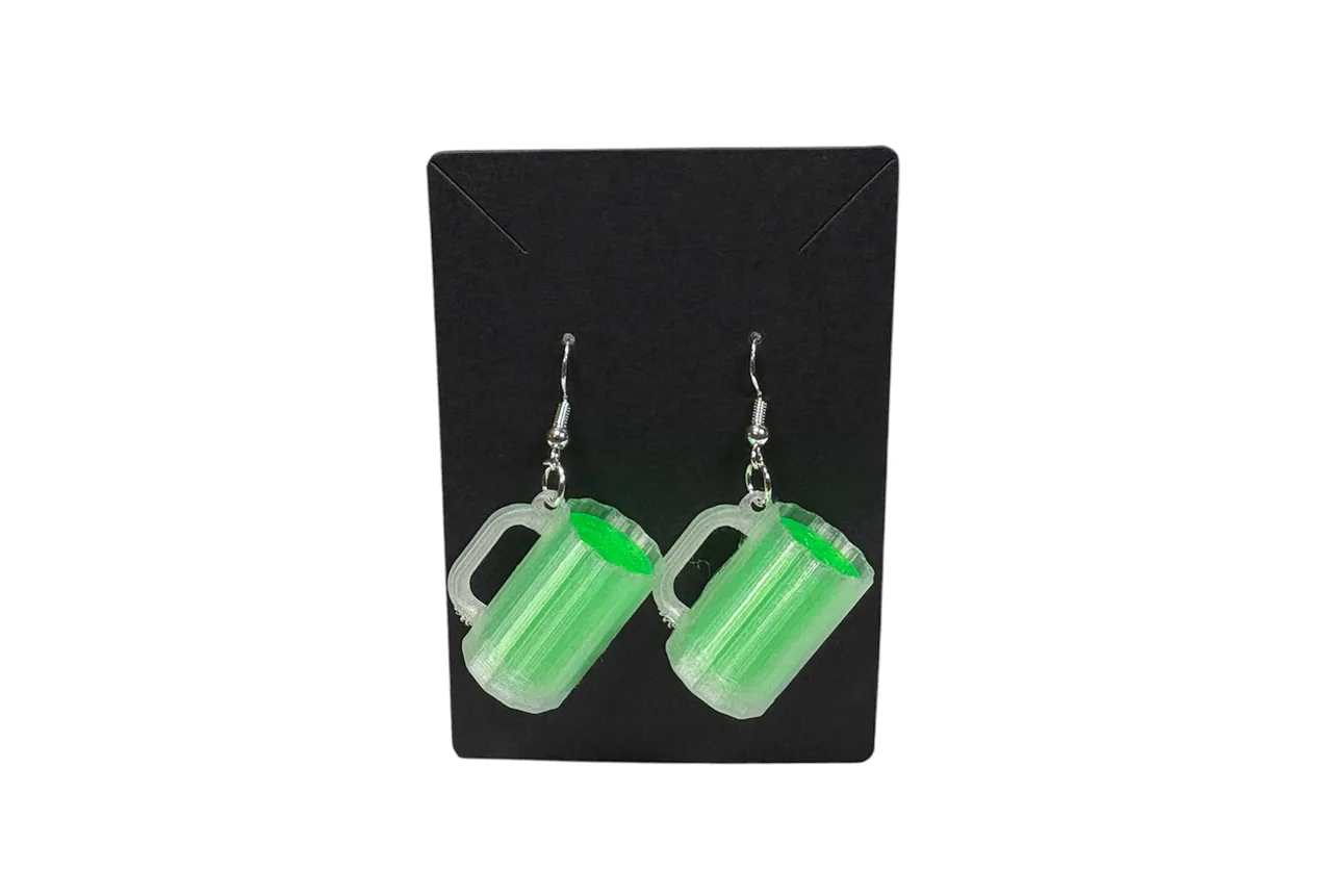 Beer Mug Earrings view 2