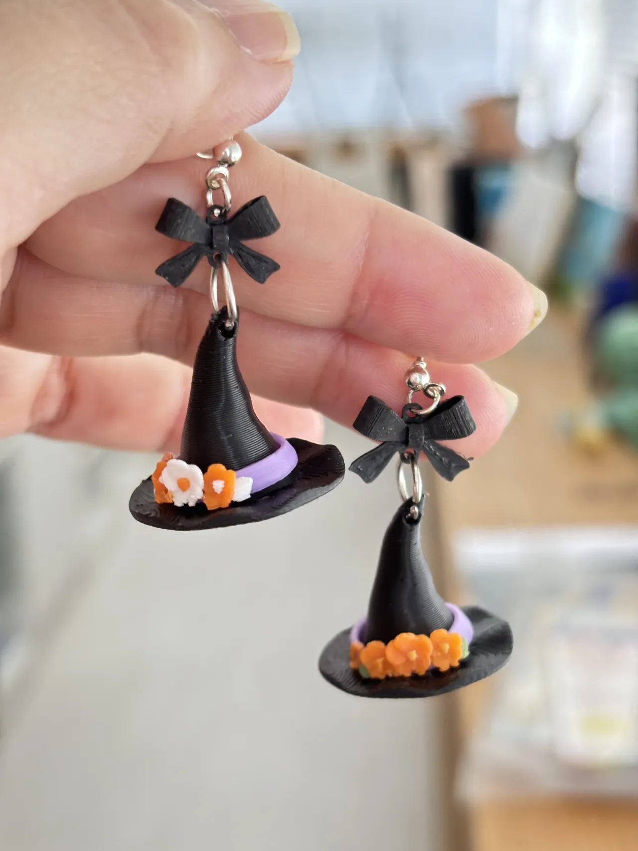 witch hat earrings view 4