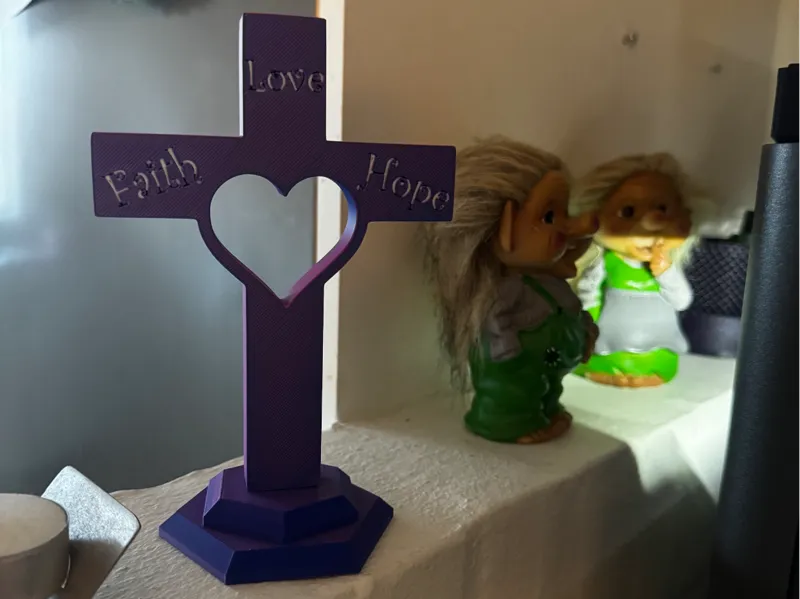 Jesus Faith hope love with stand