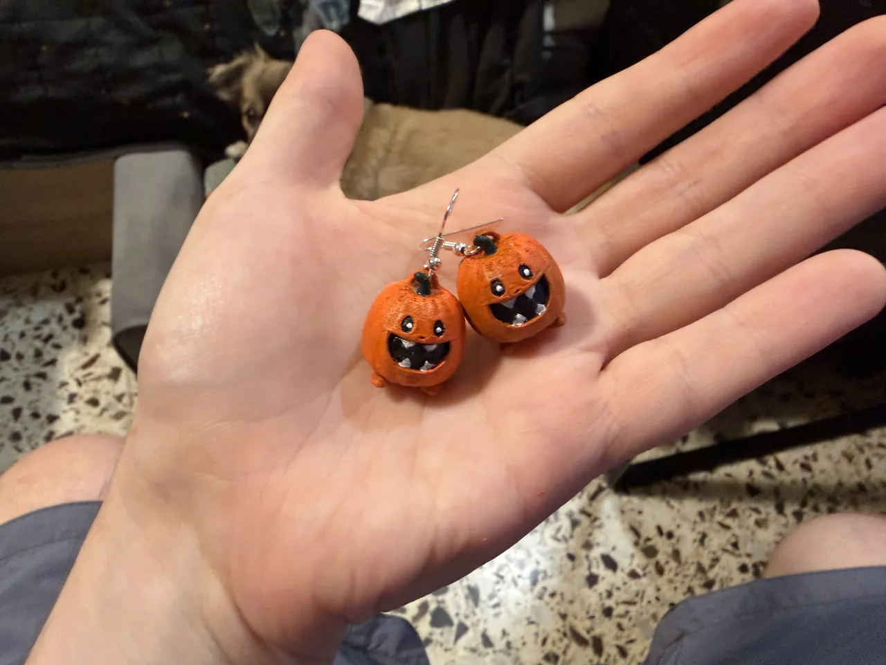 The Evil Pumpkin Earrings view 2