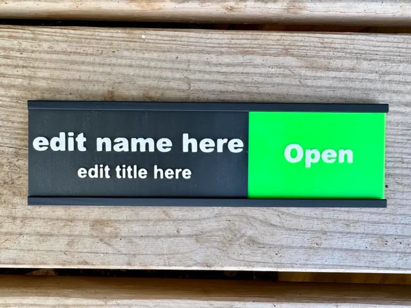 Custom Sliding Office Door Sign