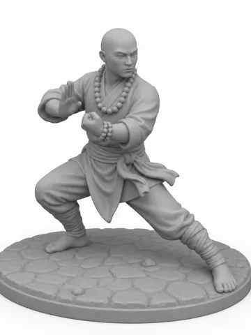 Modelo para impresión 3D: Monk — vista de referencia 2