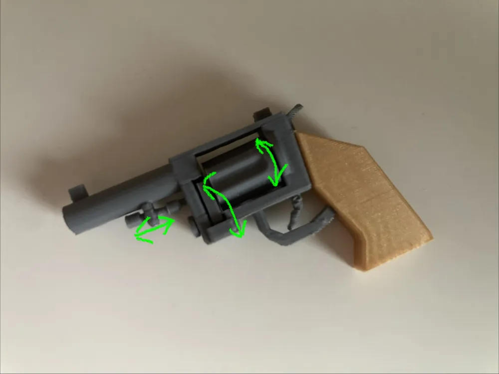 Functional mini Revolver - Free 3D Print Model - MakerWorld