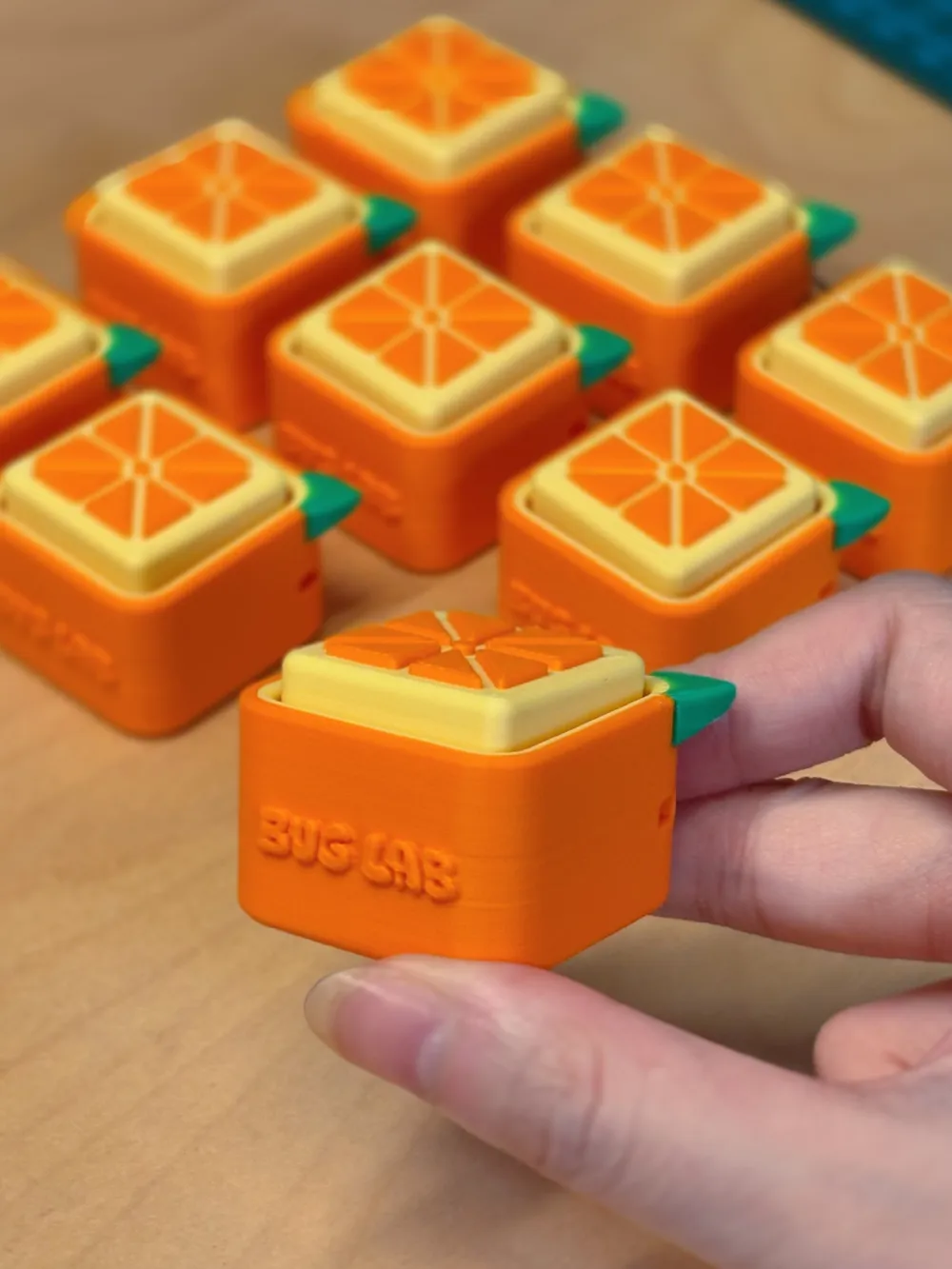 Frute Blocks Block Fruit | Orange Clicker Fidget Toy - Free 3D Print Model - MakerWorld