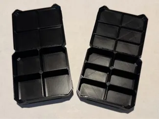 Clamshell Parts Box 4 & 6 compartment