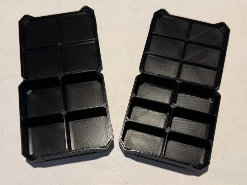 Clamshell Parts Box 4 & 6 compartment