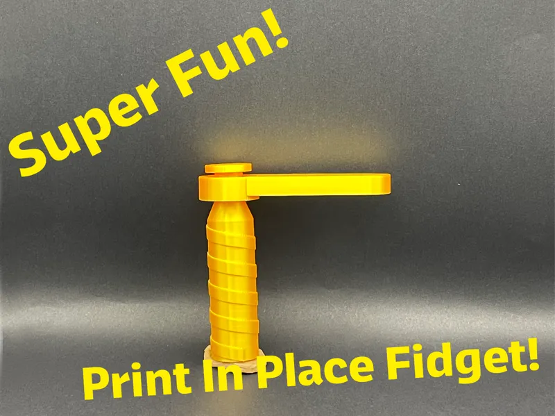 Spinning Stick Fidget | Print in Place | No Glue