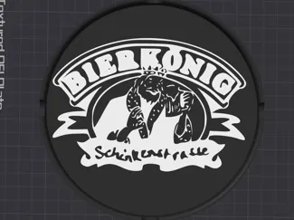 Bier König Aschenbecher mehrfarbig.