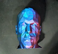 Tête low poly creuse — photo 2