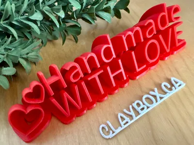 Hand made with love sign