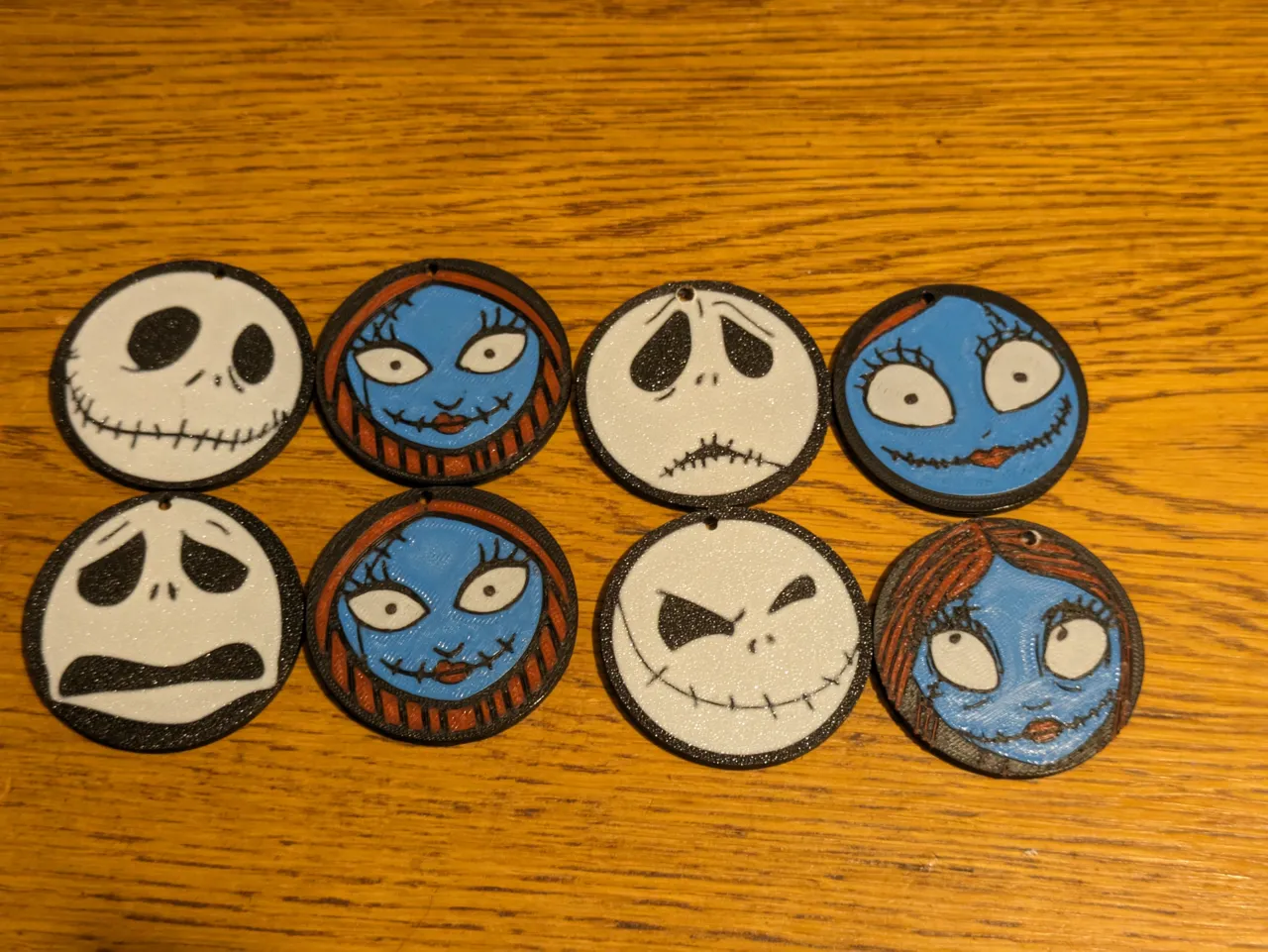 double sided jack and sally keyrings/earrings view 2