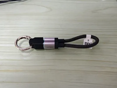 Type-C Short Cable Storage Keychain C-C (with internal space reserved for Type-C female connector)