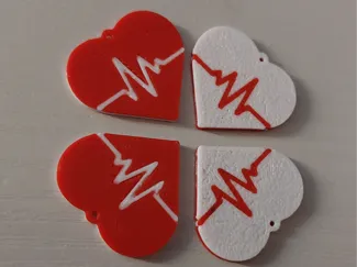 Heartbeat earrings/keychain