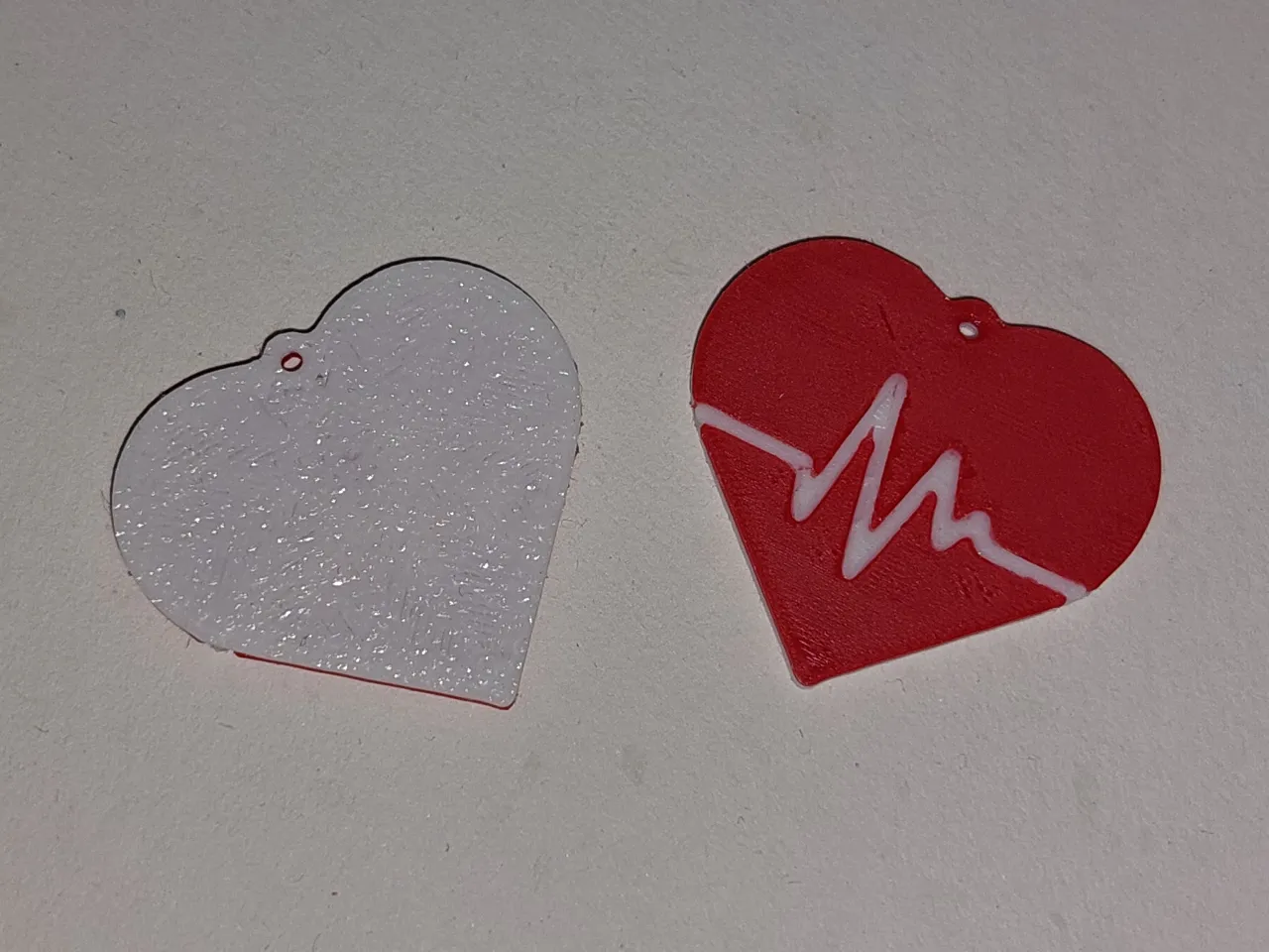 Heartbeat earrings/keychain view 4