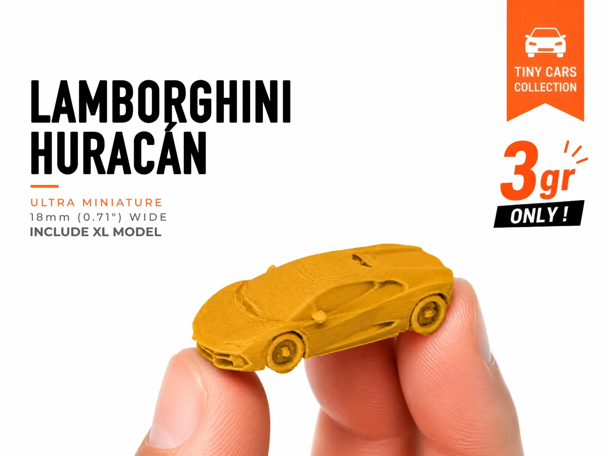 Tiny Lamborghini Huracán - Mini Cars Series - Free 3D Print Model ...