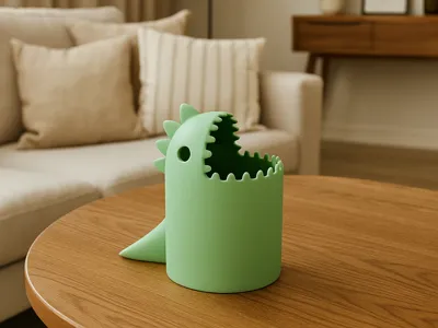 Dinosaur trash can