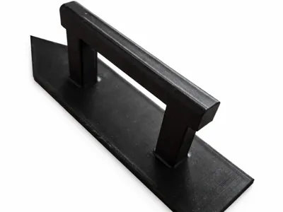 Sanding spatula with one sharpened curved end 