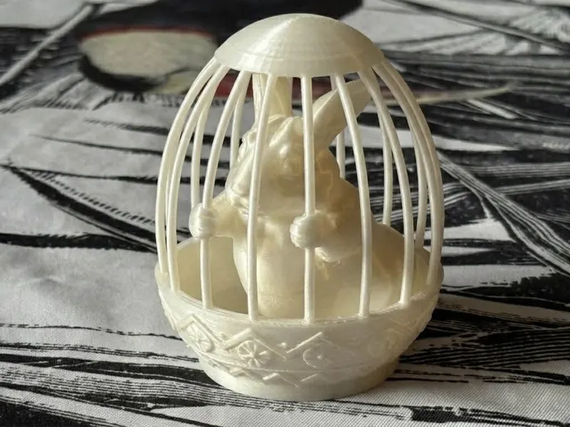 Easter Bunny in Egg shape Cage