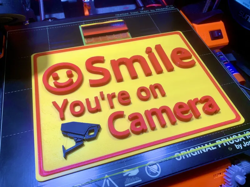 Smile - You're on Camera Signage