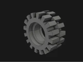 3641 Tire 15mm D. x 6mm Offset Thread Small