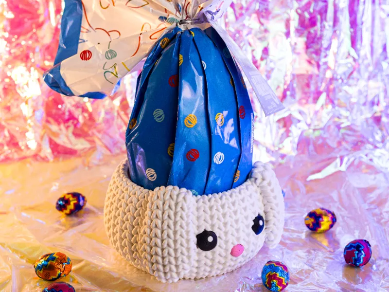Cute Knitted Easter Bunny Bowl