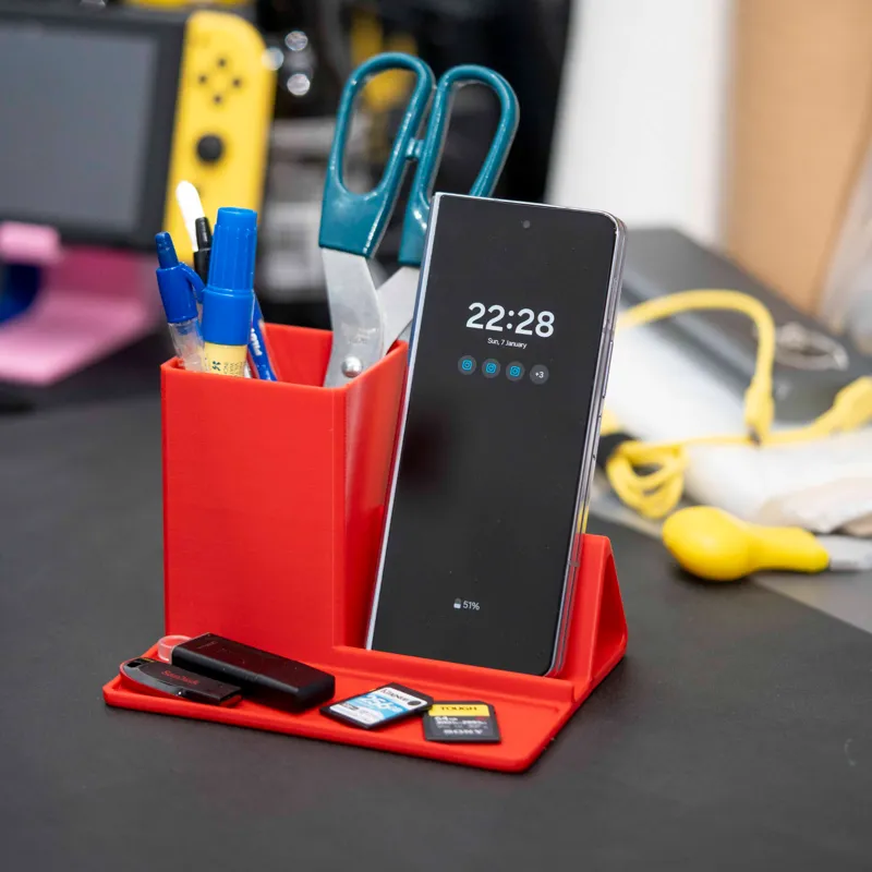Desk Organizer With Phone Stand
