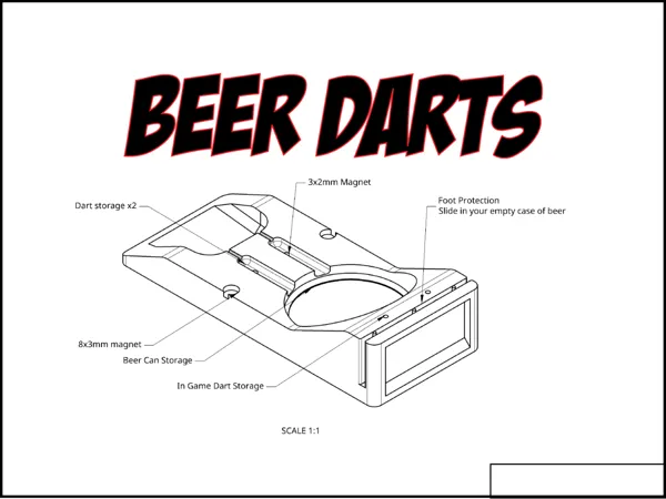 Jeu à boire fléchettes bière