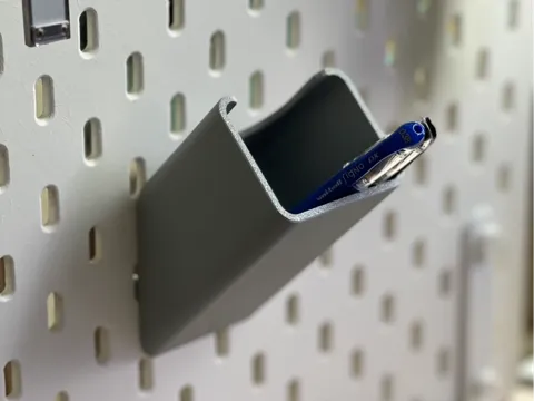 IKEA Skadis storage box (no support needed)