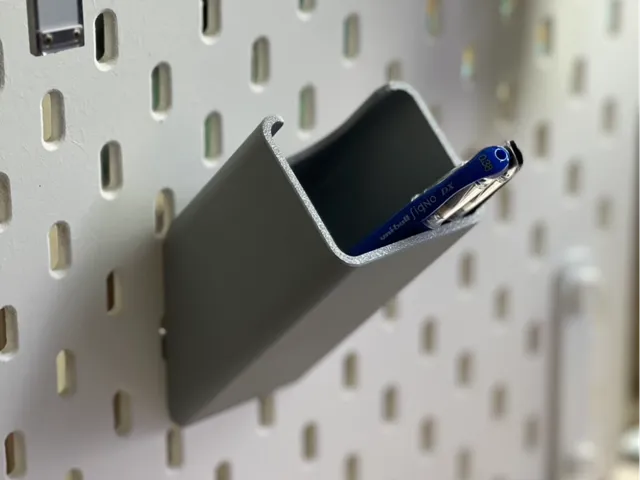 IKEA Skadis storage box (no support needed)