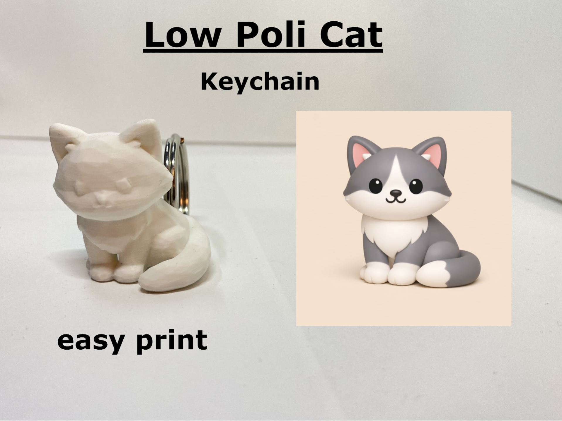 LOW Poli Katzenschlüsselanhänger