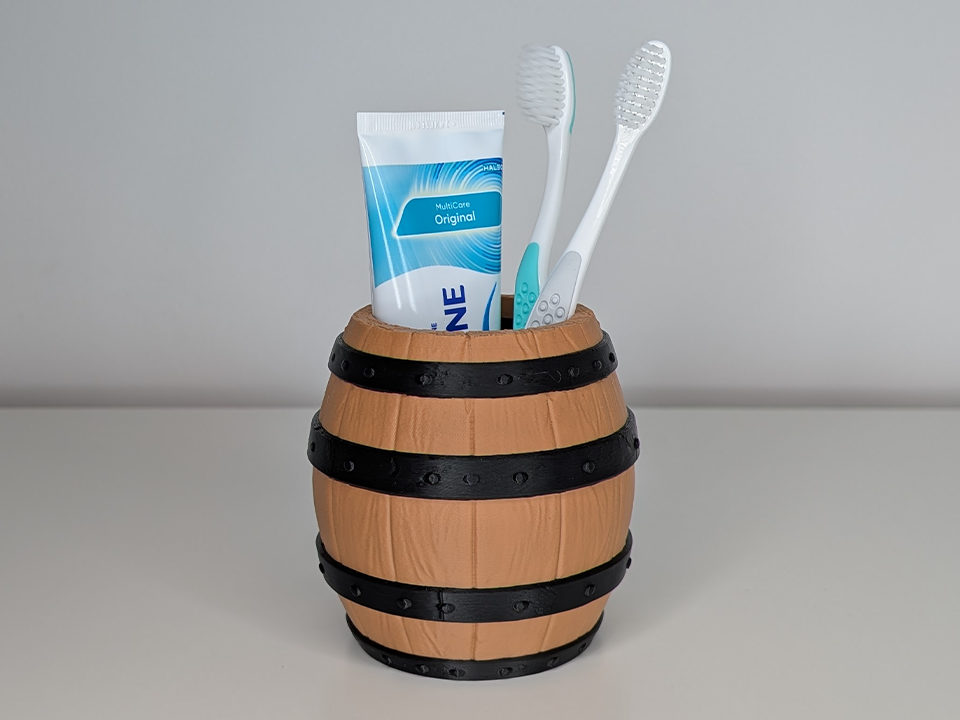 Barrel Toothbrush Cup