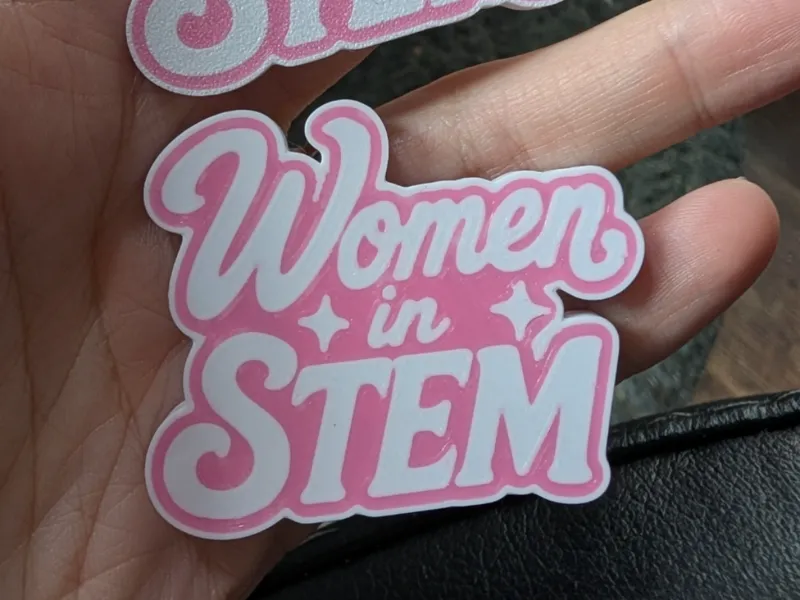 Women in STEM magnet pin