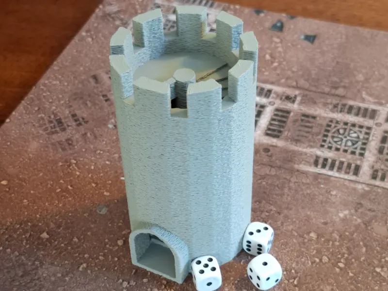 Dice tower for gaming. Easy print, no supports