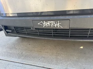 CyberTruck Front Bump License Plate (custom)