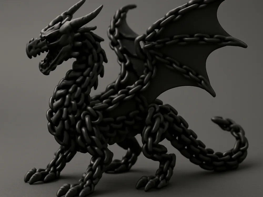 Chain Dragon – Dark Elegance in Links! by zoooowy MakerWorld: Download ...