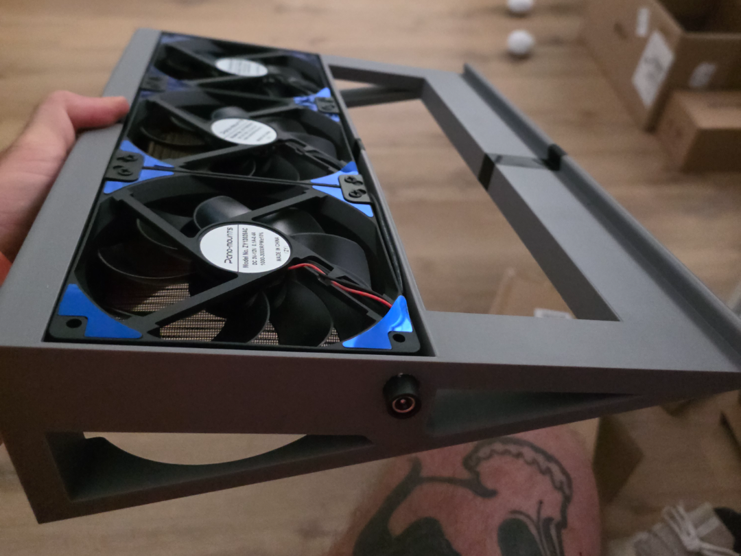 Laptop cooling pad 3x 120mm fans 3D model