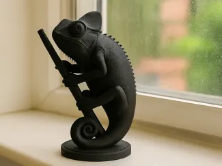 Chameleon Statue 