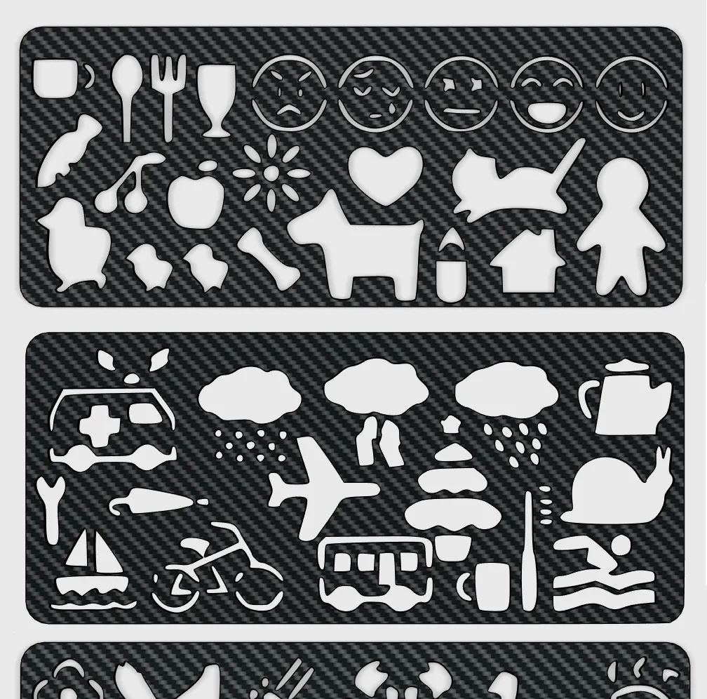 Montessori Template Drawing for Kids Stencils view 2