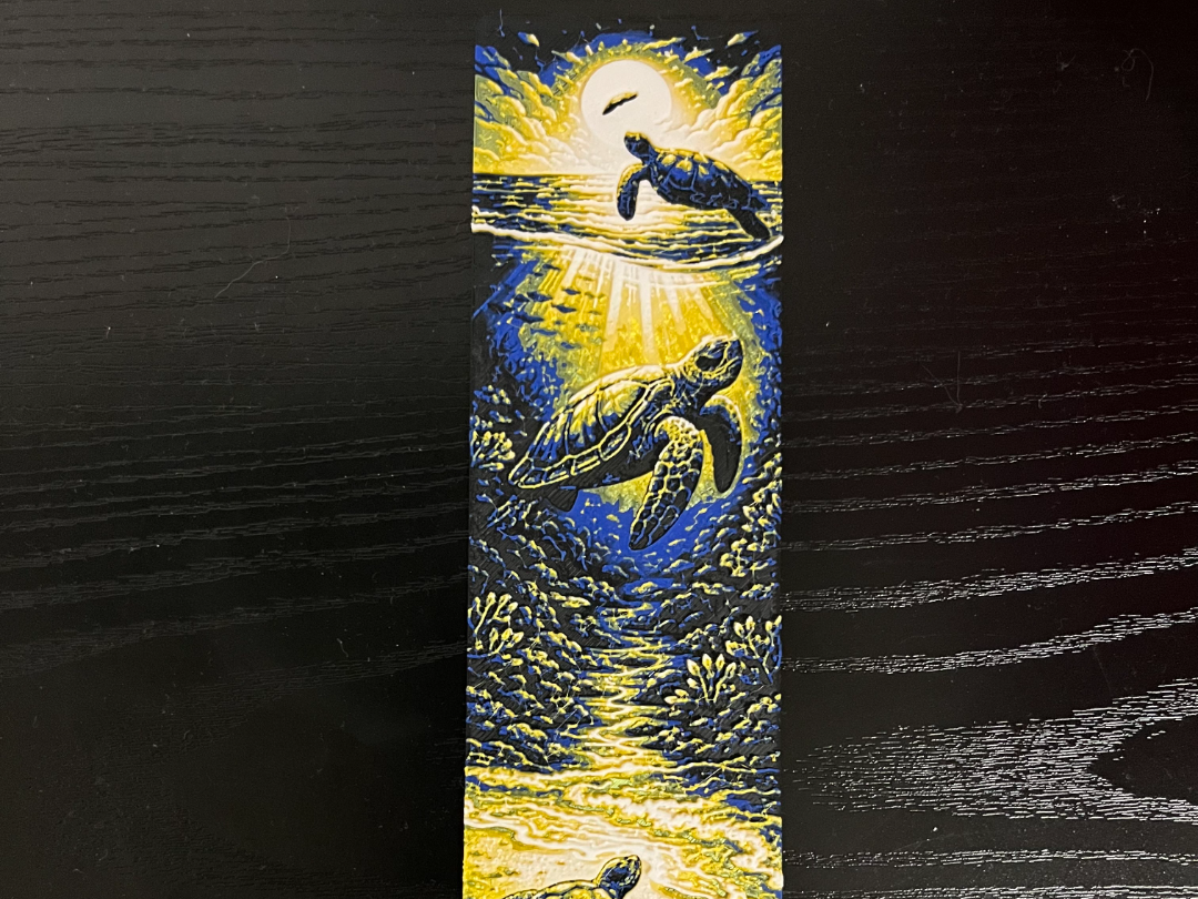 turtle in the ocean bookmark