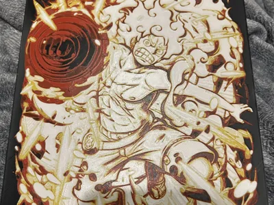 Gear 5 Luffy HueForge wall art | One Piece