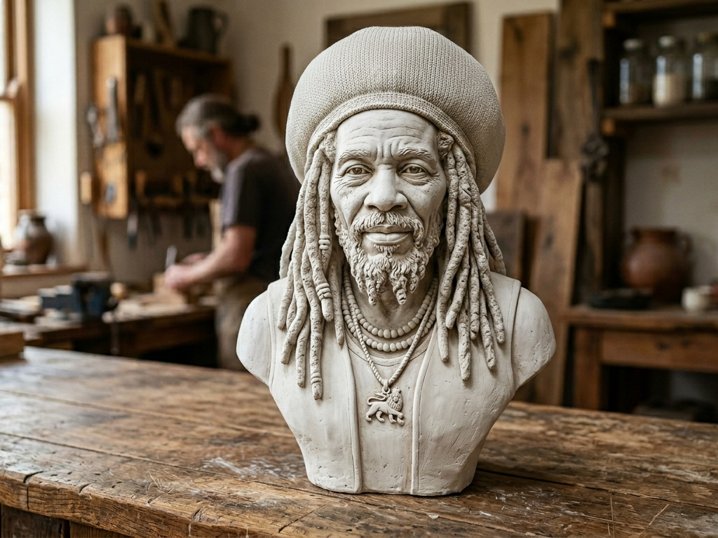 Rasta Vibes - Detailed Rastaman Bust
