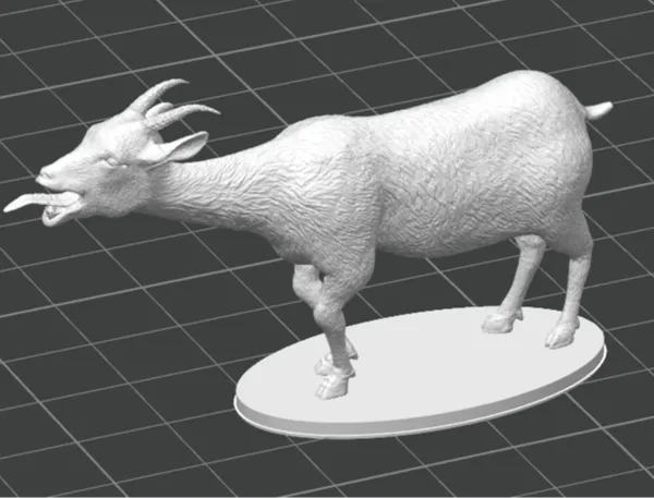 Pilgor la chèvre (Goat Simulator) avec socle