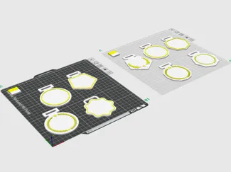 Set de 9 Medallas en Diferentes Formas