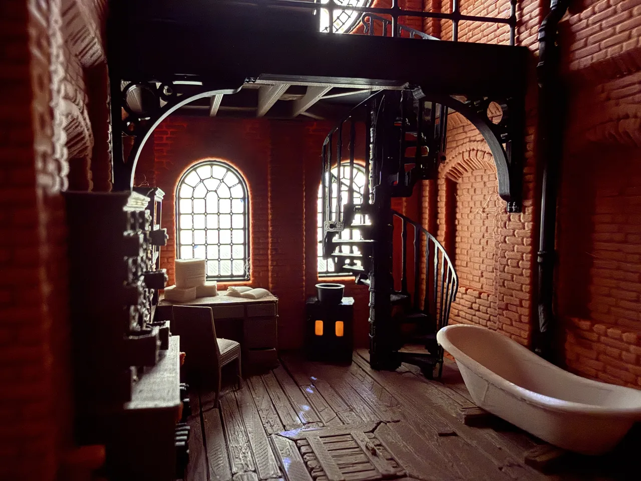 Victorian Clock Tower - A Book Nook Timepiece view 3