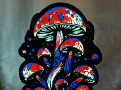 Mushroom Light  LED Light Box (with Base)